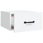 vidaXL Tables de chevet murales 2 Pièces blanc 35x35x20 cm