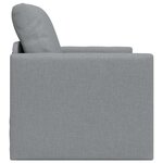 vidaXL Canapé-lit avec coussin Gris clair 74 x 77 x 81 cm tissu
