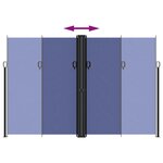 vidaXL Auvent latéral rétractable bleu 220x1200 cm