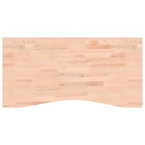 vidaXL Dessus de bureau 100x(45-50)x2 5 cm bois massif de hêtre