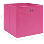 vidaXL Boîtes de rangement 4 Pièces Rose 32x32x32 cm Tissu