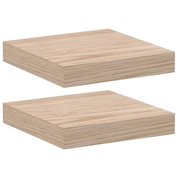 vidaXL Étagères flottantes 2 Pièces 23x23 5x4 cm bois d'ingénierie
