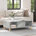 vidaXL Table basse Gris béton 103 5 x 60 x 35 cm Bois d'ingénierie