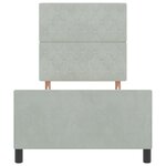 Lit vidaXL Gris clair 90x200 cm Velours