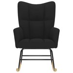 vidaXL Chaise à bascule Noir Tissu