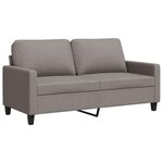vidaXL Canapé à 2 places Taupe 140 cm Tissu