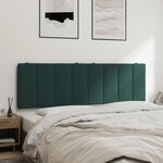 vidaXL Coussin de tête de lit vert foncé 160 cm velours