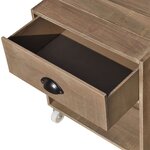 vidaXL Tables de chevet 2 Pièces marron bois massif