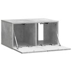 vidaXL Meuble TV mural Gris béton 59 5 x 41 x 30 cm Bois d'ingénierie