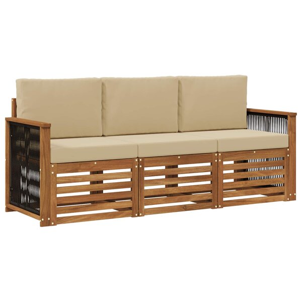 vidaXL Ensembles de canapés 3 pc Bois d'Acacia Massif