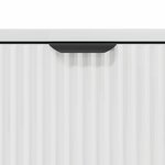 vidaXL Buffet Blanc brillant 69 5 x 33 x 82 cm Bois d'ingénierie