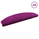 vidaXL Tapis d'escalier auto-adhésifs 15 pc 80 x 24 5 x 3 5 cm Violet