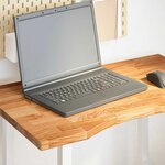 vidaXL Dessus de bureau marron clair bois chêne massif rectangulaire