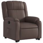 vidaXL Fauteuil inclinable marron similicuir