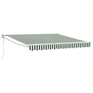 vidaXL Auvent Vert et blanc 300 x 250 x 165 cm Polyester