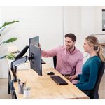 Bras double support d'écran Platinum Series en aluminium à ressort à gaz, jusqu’à 27"