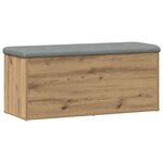 vidaXL Banc de rangement Chêne artisanal 102x42x45 cm Bois d'ingénierie