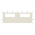 vidaXL Paroi latérale de belvédère avec fenêtres 6x2 m Crème