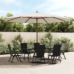 vidaXL Parasol de jardin avec mât en bois sable 400x273 cm