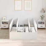 vidaXL Cadre de lit Blanc 200 x 120 x 31 5 cm Bois d'ingénierie