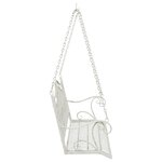 vidaXL Banc Balançoire Acier 115 x 61 x 63 cm Blanc antique