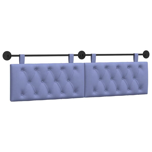 vidaXL Tête de lit suspendue Bleu denim Tissu