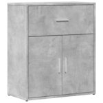 vidaXL Buffet gris béton 60x31x70 cm bois d'ingénierie