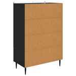 vidaXL Buffet Noir 66 x 34 5 x 97 cm Bois d'ingénierie