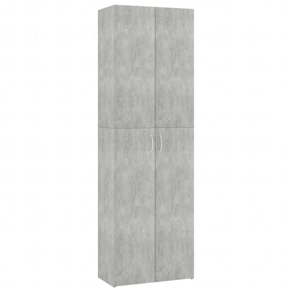 vidaXL Armoire de bureau Gris béton 60x32x190 cm Bois d'ingénierie