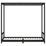 vidaXL Cadre de lit pour enfants noir 80x200 cm bois de pin massif