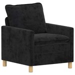 vidaXL Ensemble de Canapés 2 Pièces Noir Polyester