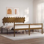 vidaXL Lit pour personne âgée sans matelas 200x200 cm bois massif