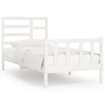vidaXL Cadre de lit sans matelas blanc 90x200 cm bois de pin massif