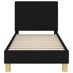 vidaXL Cadre de lit pour tout-petit avec tête de lit Noir 70 x 140 cm