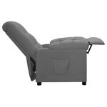 vidaXL Fauteuil inclinable Gris clair Tissu