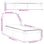vidaXL Chaise longue avec coussin blanc 186x60x29 cm PP