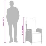 vidaXL Ensemble à manger de jardin coussins 7 Pièces mélange beige rotin