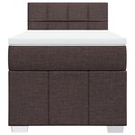 vidaXL Sommier à lattes de lit avec matelas Marron foncé 90x190 cm