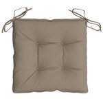 vidaXL Coussins de chaise lot de 4 taupe 50x50x7 cm tissu oxford
