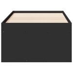 vidaXL Lit de jour avec tiroirs noir 75x190 cm bois d'ingénierie