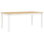 vidaXL Ensemble à manger Panama 3 Pièces blanc bois de pin massif