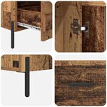 vidaXL Haut Armoire avec tiroir Corona Bois Ancien 69 5 x 31 x 115 cm