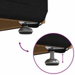 vidaXL Tabouret Noir 61 x 41 x 40 cm Tissu et bois stratifié