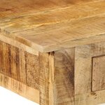 vidaXL Table de coiffeuse avec miroir en bois massif de manguier brut