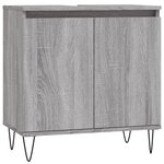 vidaXL Ensemble d'armoires de salle de bain 3 Pièces sonoma gris