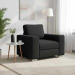 vidaXL Canapé Noir 100 x 80 x 82 cm tissu