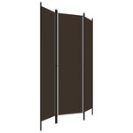 vidaXL Cloison de séparation 3 panneaux Marron 150x180 cm