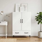 vidaXL Buffet Blanc 66 x 34 5 x 95 cm Bois d'ingénierie
