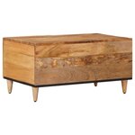 vidaXL Table basse Naturel 80 x 50 x 40 cm Bois de mangue massif