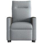 vidaXL Fauteuil de massage inclinable Gris clair Tissu